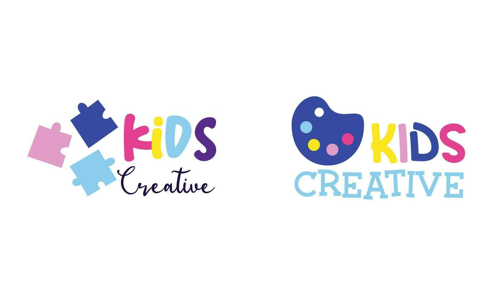 des gamins Créatif et science classe modèle promotionnel logo vecteur