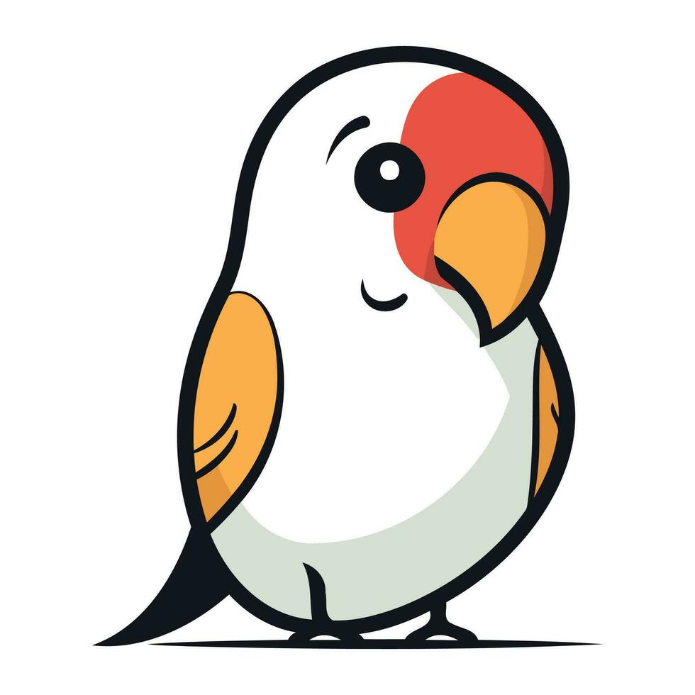 vecteur illustration de une mignonne dessin animé rouge couronné cardinal oiseau.