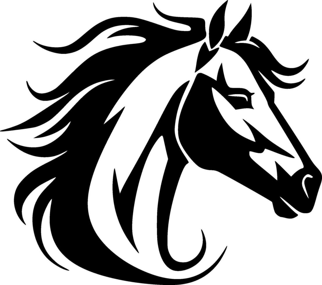 cheval - minimaliste et plat logo - vecteur illustration