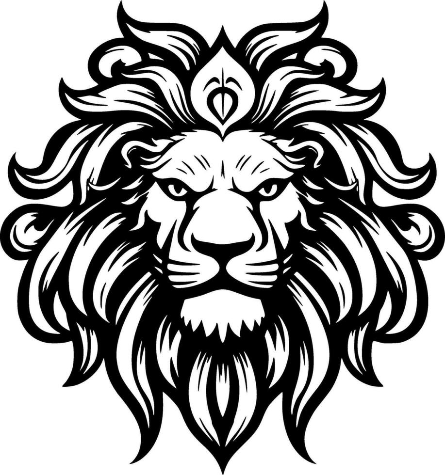 Lion - minimaliste et plat logo - vecteur illustration