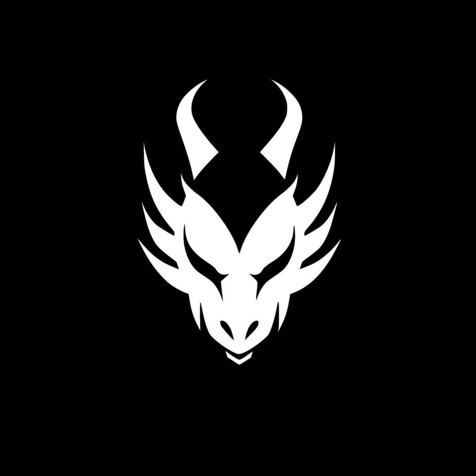 dragon - minimaliste et plat logo - vecteur illustration