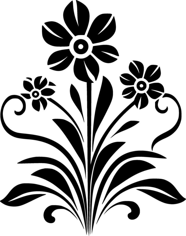 fleur - minimaliste et plat logo - vecteur illustration