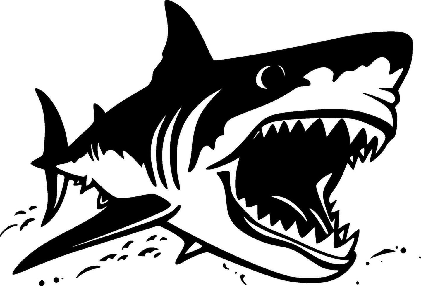 requin, noir et blanc vecteur illustration