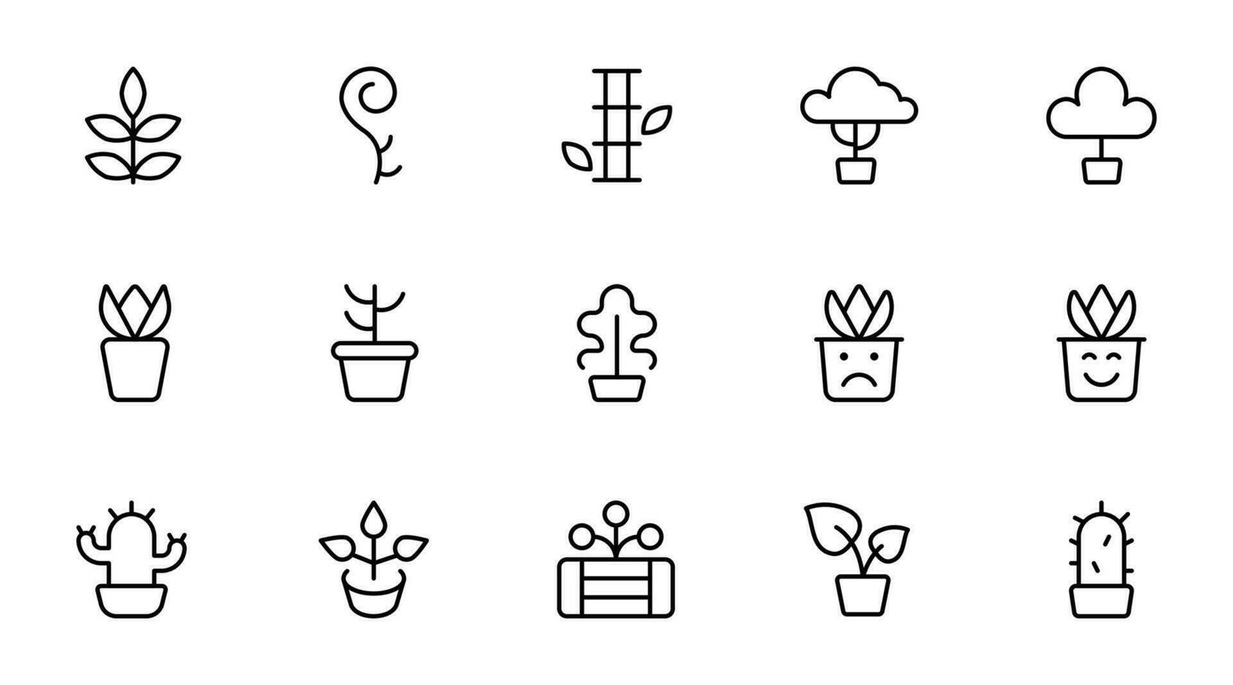 plante icône. maison les plantes icône. plat vecteur et illustration, graphique, modifiable accident vasculaire cérébral. adapté pour site Internet conception, logo, application, modèle, et ui ux.