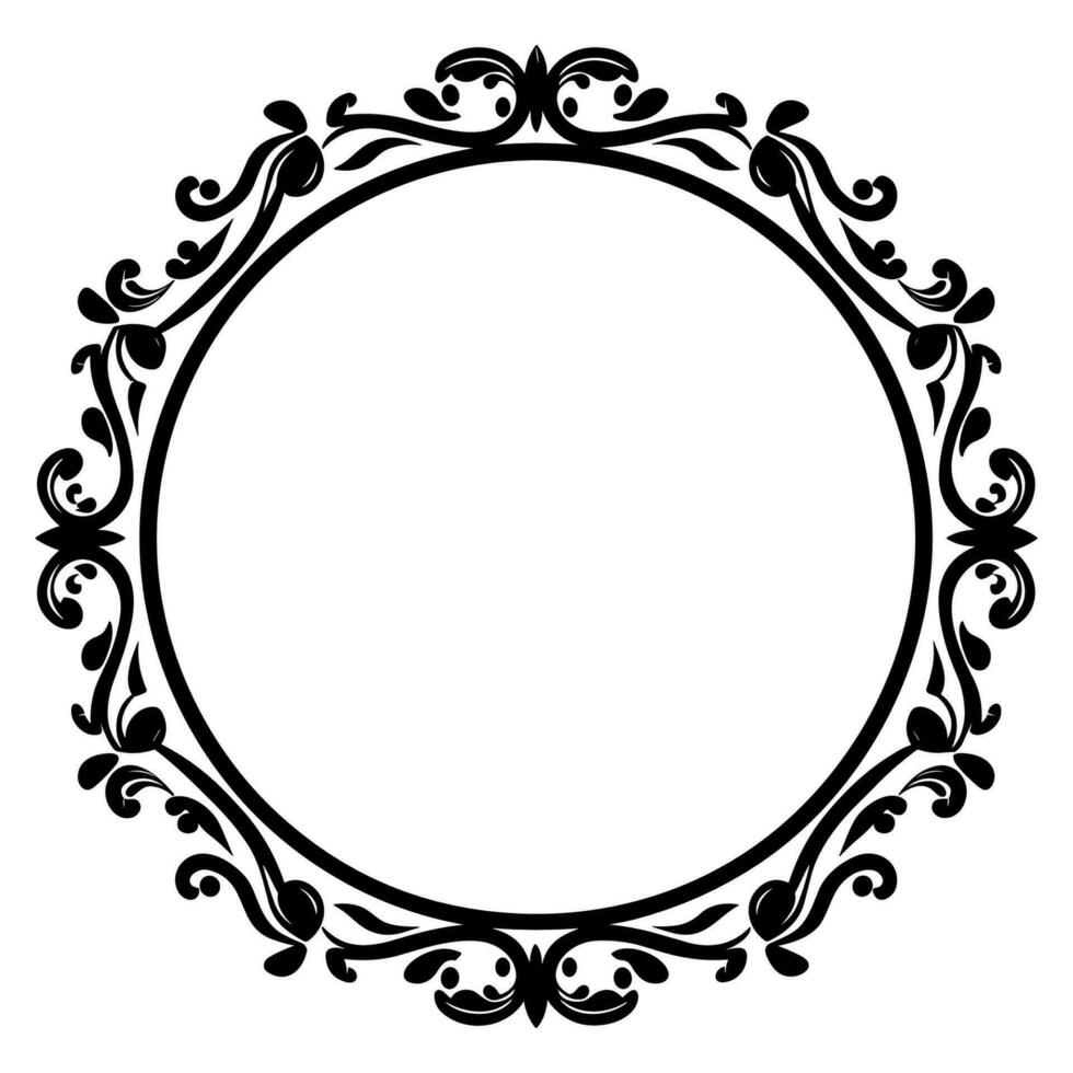 ancien décoratif ornemental cercle Cadre vecteur, rond vecteur ornemental Cadre