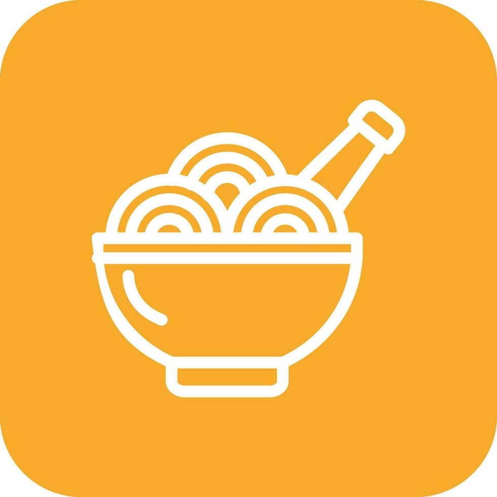 illustration de conception d'icône de vecteur de spaghetti