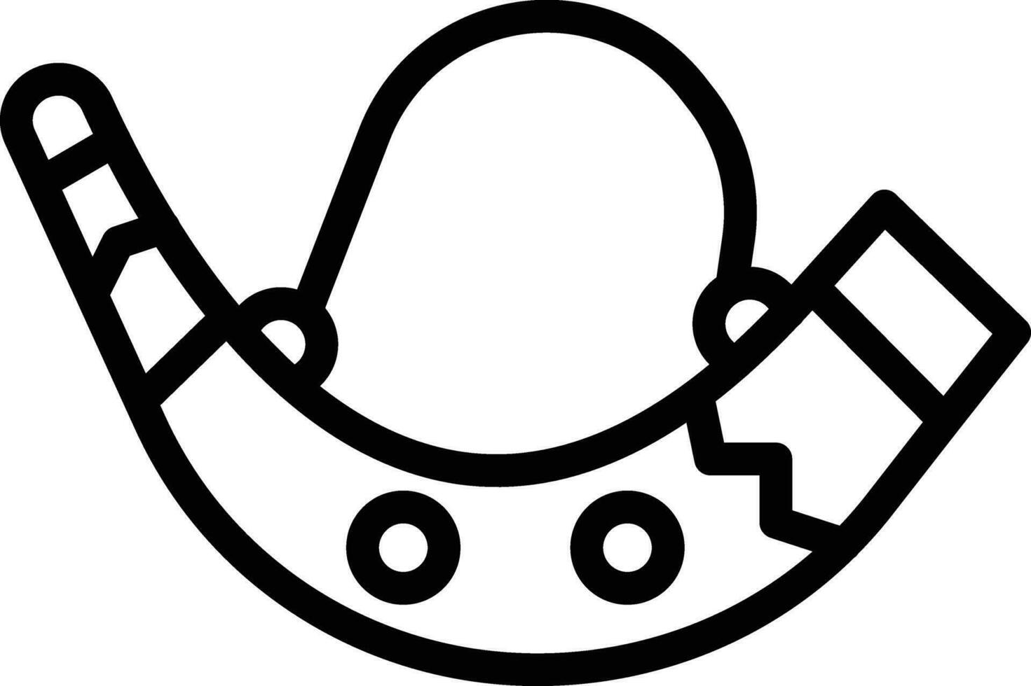 illustration de conception d'icône de vecteur de corne
