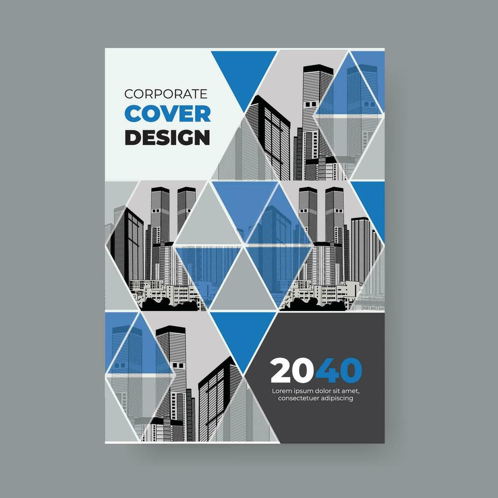 entreprise couverture conception modèle dans a4, affaires annuel rapport, affiche, entreprise présentation, portefeuille, prospectus, bannière, catalogue, magazine vecteur