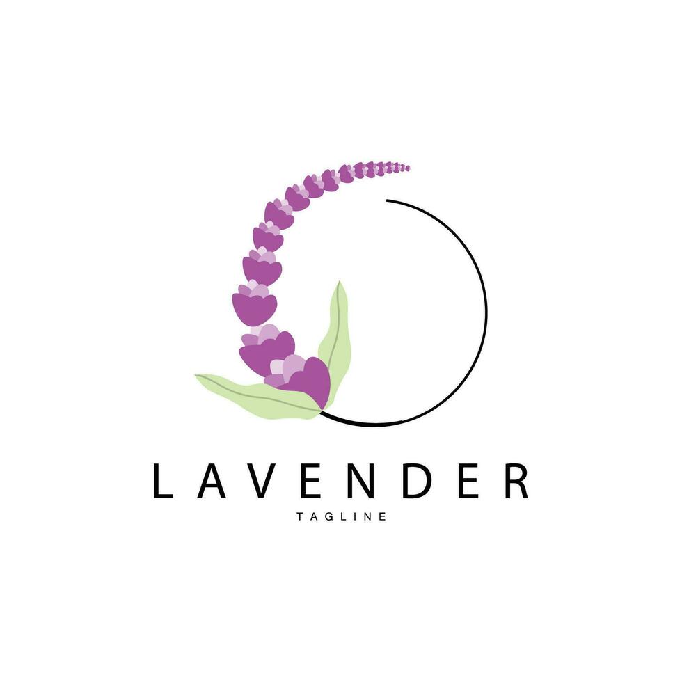 lavande logo, main tiré mariage plante conception, vecteur lavande plante parfum illustration conception