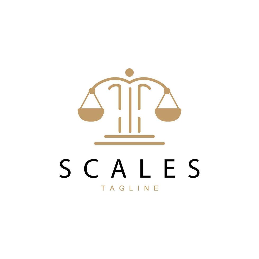légal Justice Balance logo conception avec Facile ligne modèle pour entreprise marques vecteur