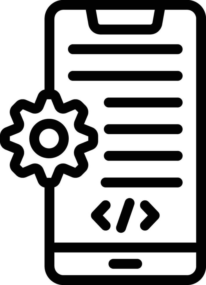 illustration de conception d'icône de vecteur de développement d'application