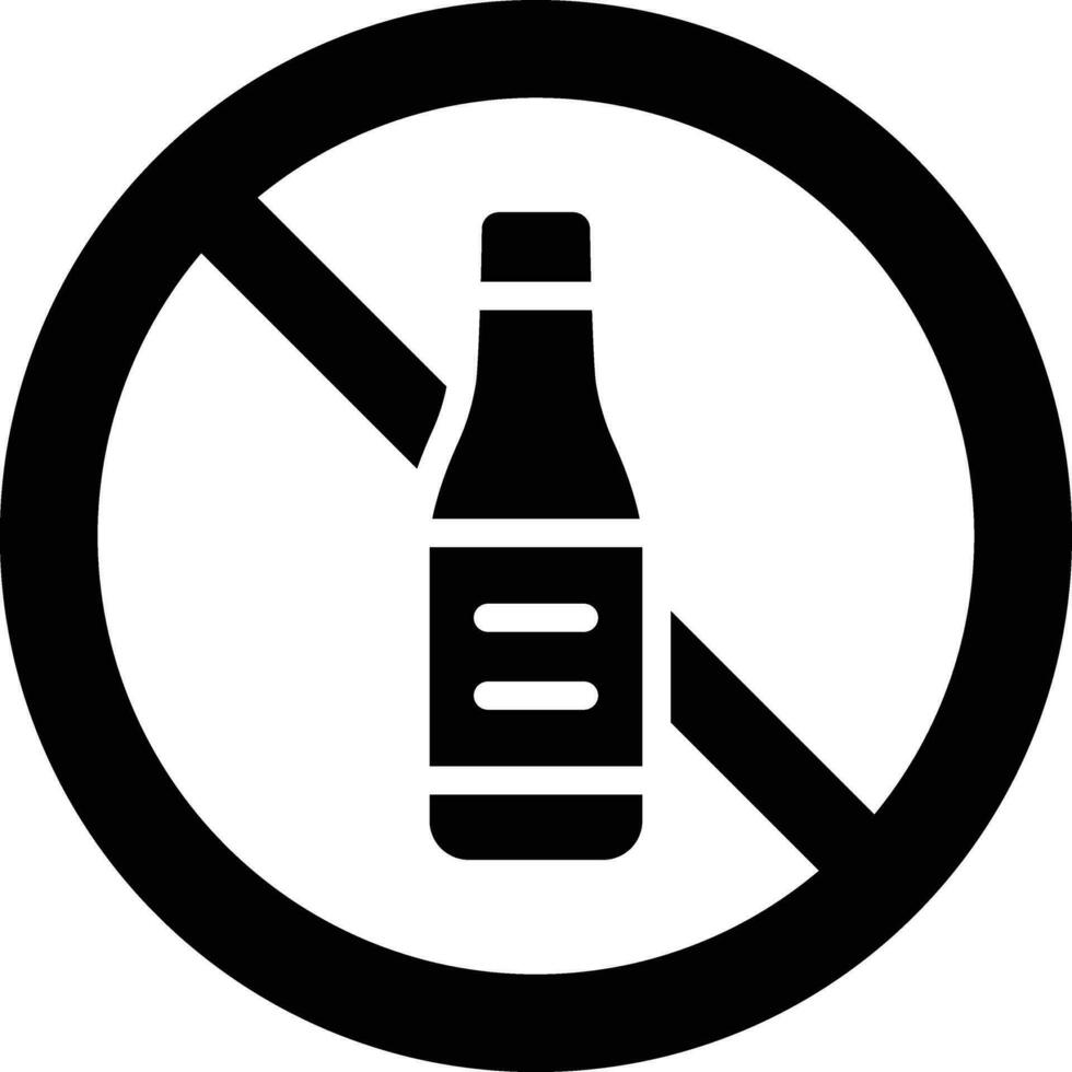 pas d'illustration de conception d'icône de vecteur d'alcool