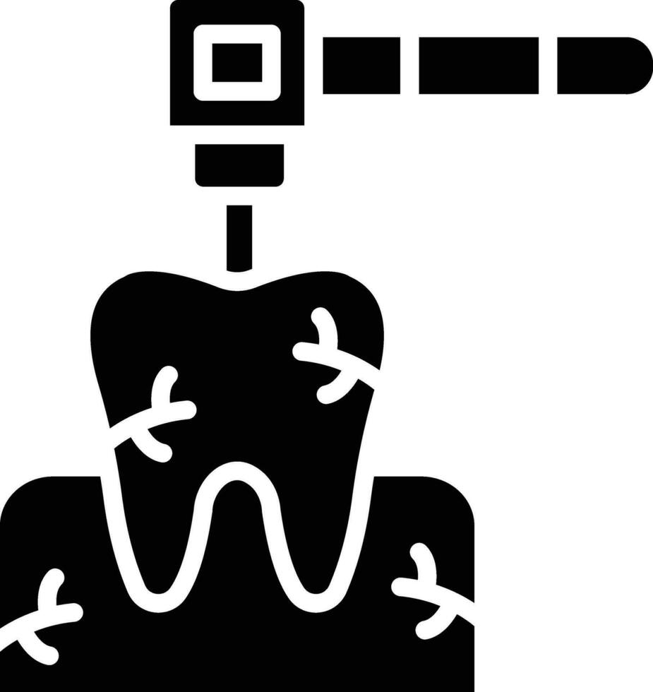 dentaire percer vecteur icône conception illustration