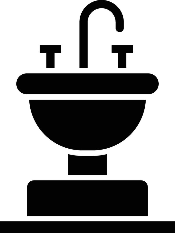 illustration de conception d'icône de vecteur d'évier