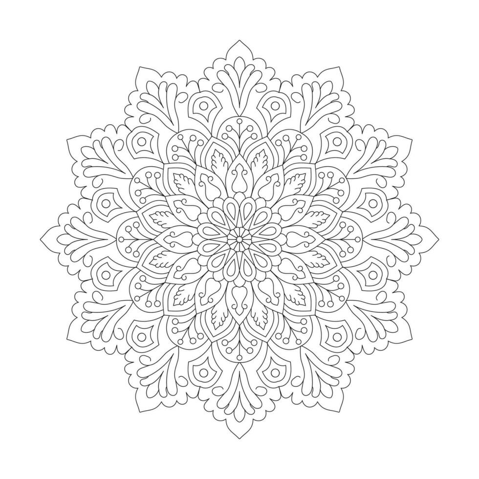 adulte mandala la manie coloration livre mandala page pour kdp livre intérieur vecteur