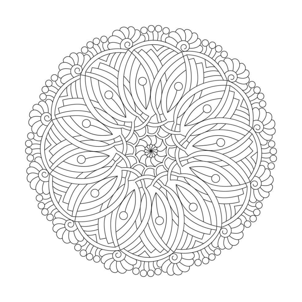 floral fantaisie celtique coloration livre mandala page pour kdp livre intérieur vecteur