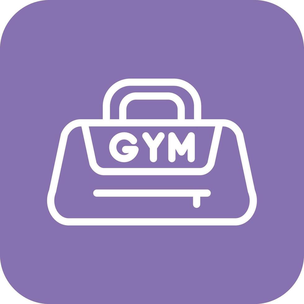 Gym sac vecteur icône conception illustration