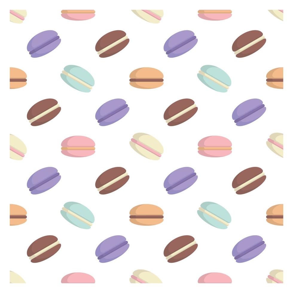 modèle sans couture coloré avec des macarons vecteur