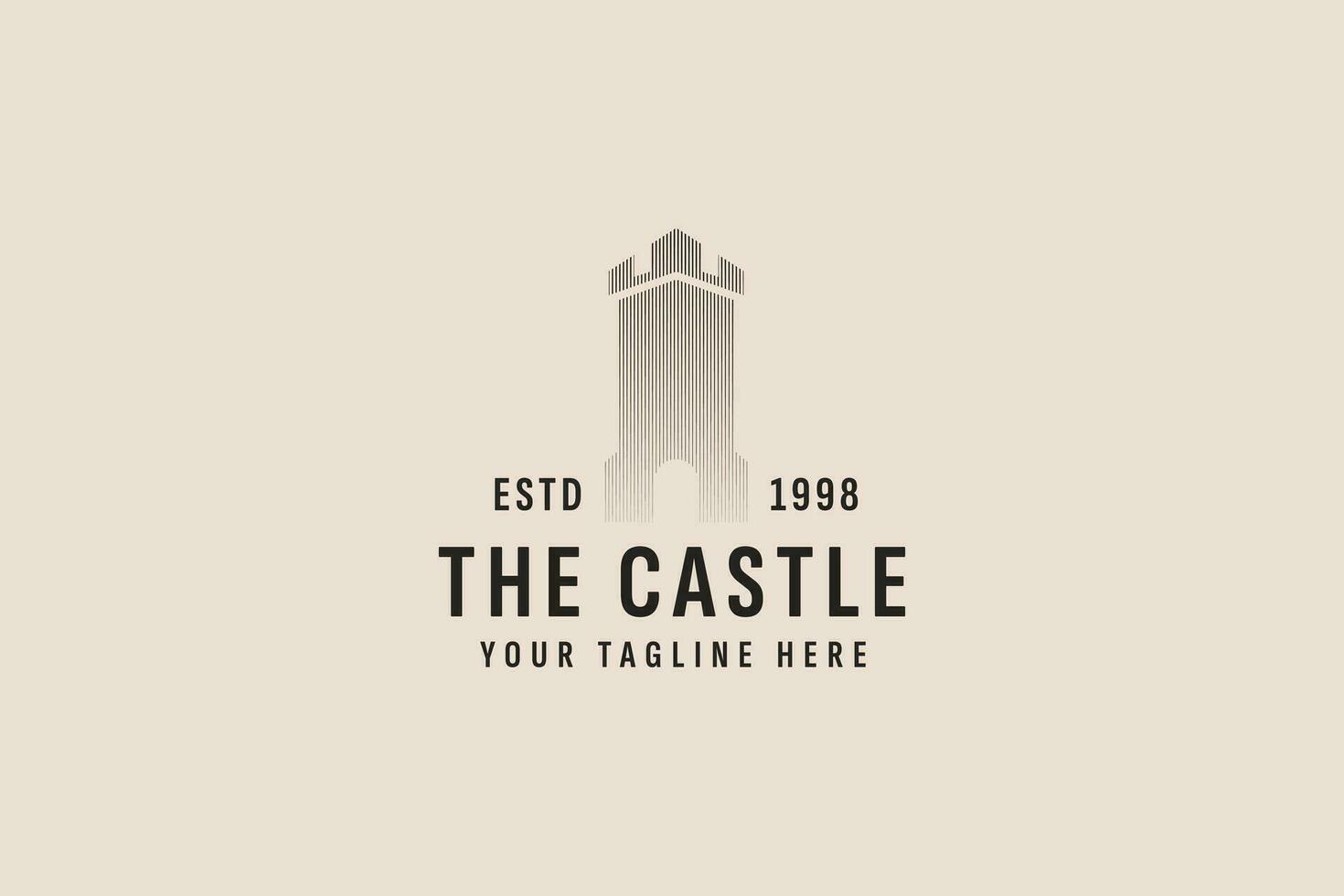 ancien style Château logo vecteur icône illustration