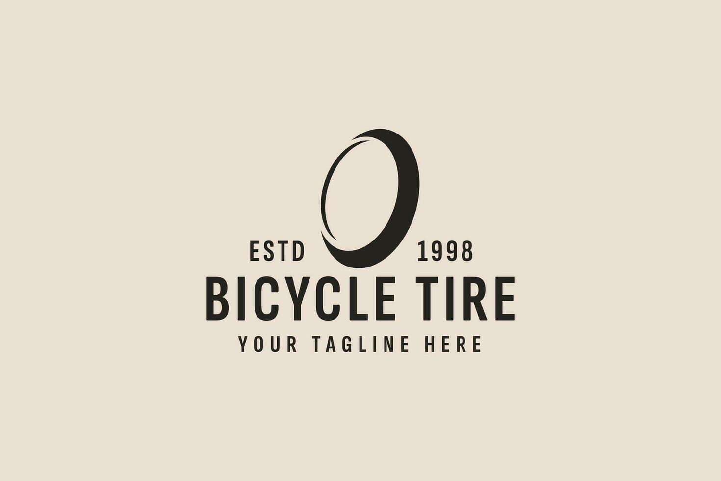 ancien style vélo pneu logo vecteur icône illustration