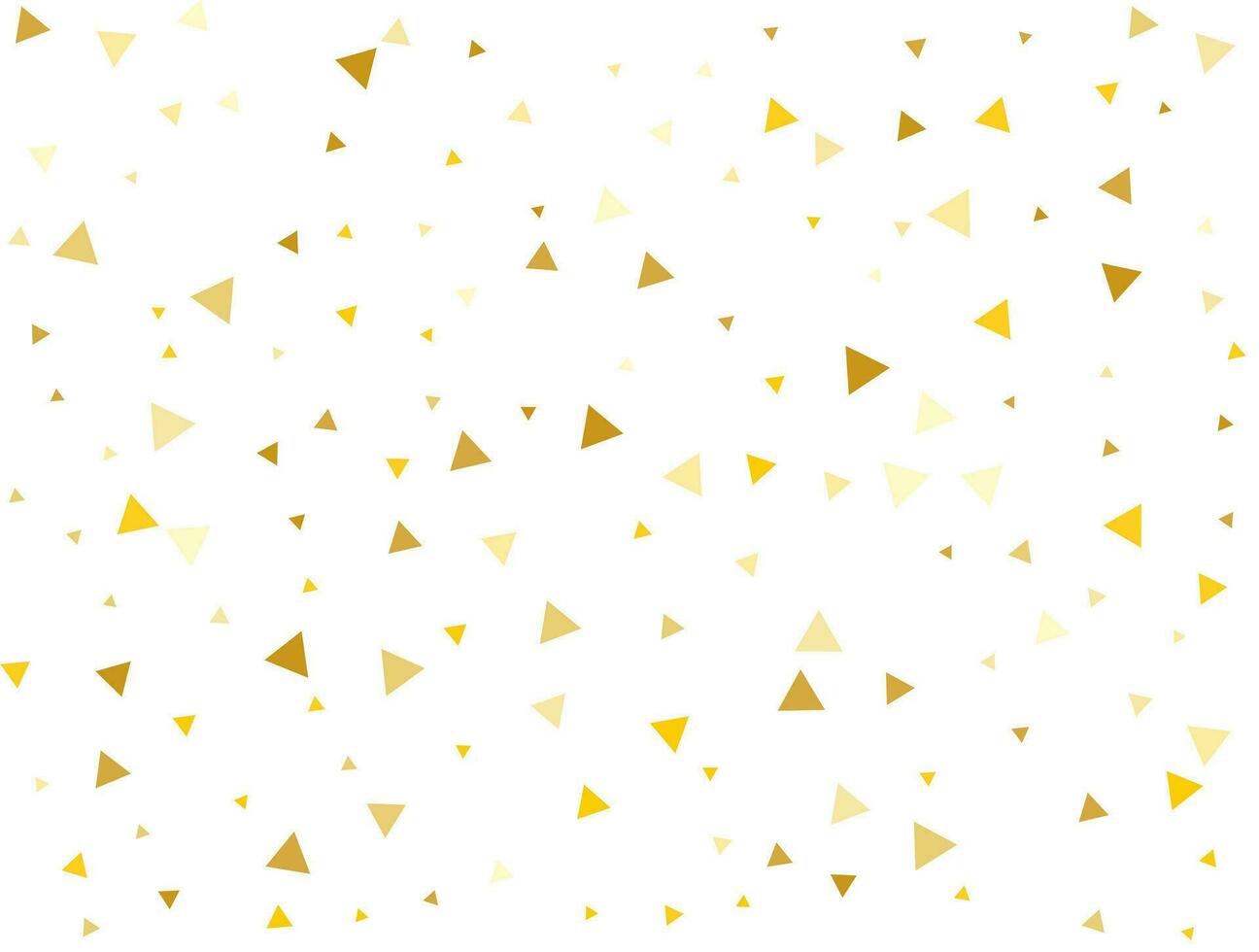 Noël lumière d'or triangulaires. confettis fête, chute d'or abstrait décoration pour faire la fête. vecteur illustration
