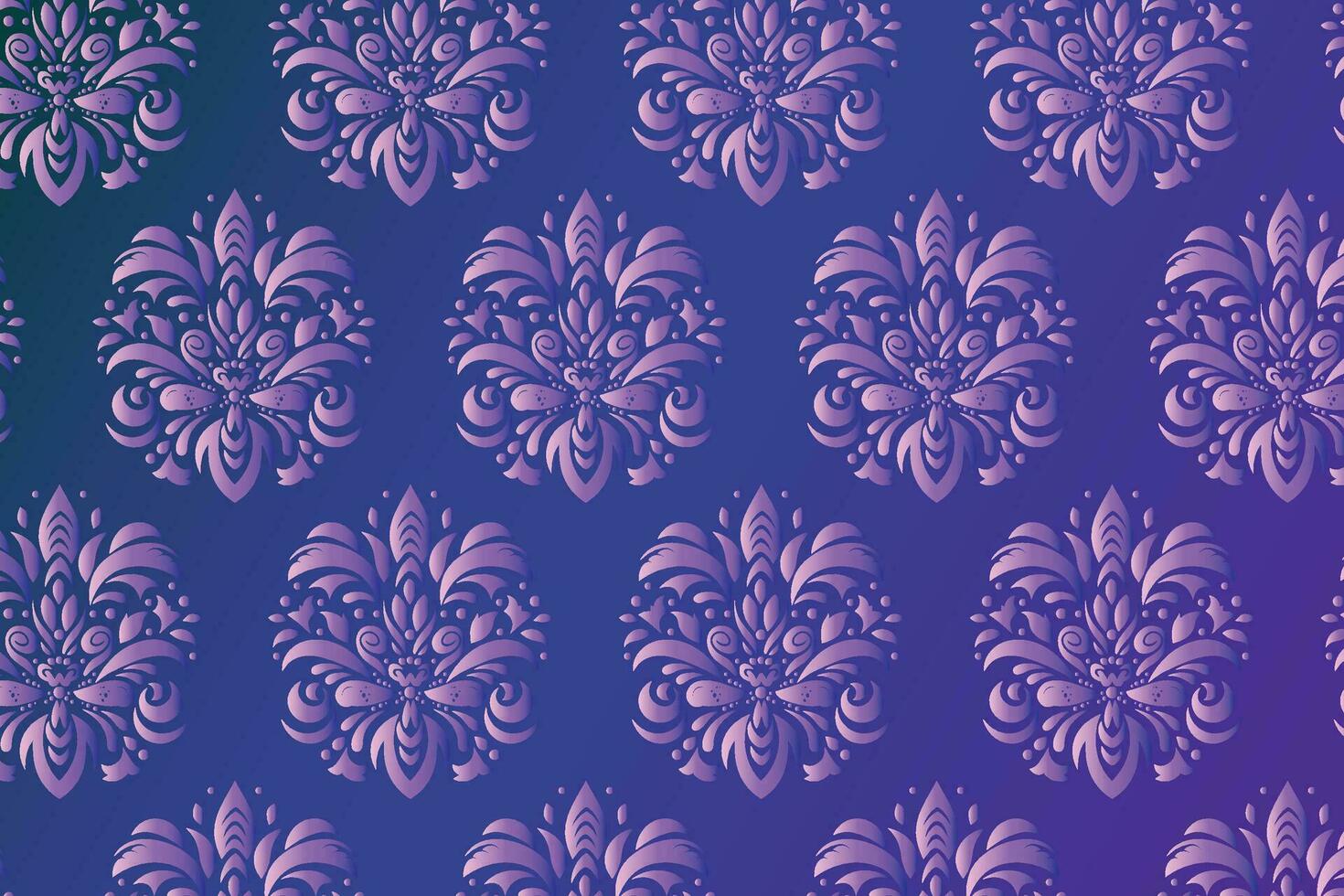 violet et rose fleurs sur une bleu Contexte modèle vecteur