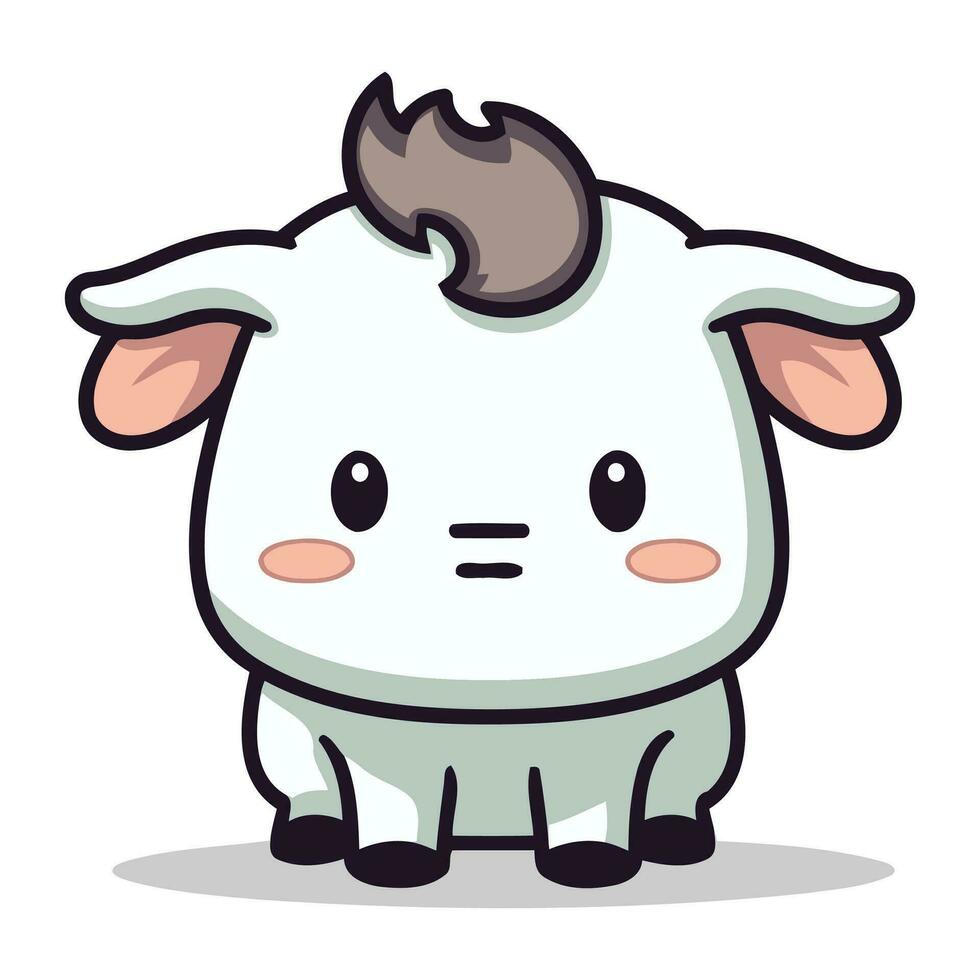 mignonne mouton personnage dessin animé vecteur illustration. mignonne marrant mouton.