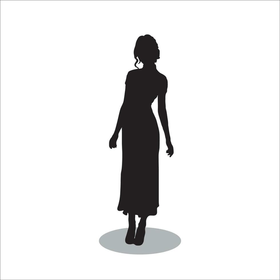 femmes silhouette vecteur