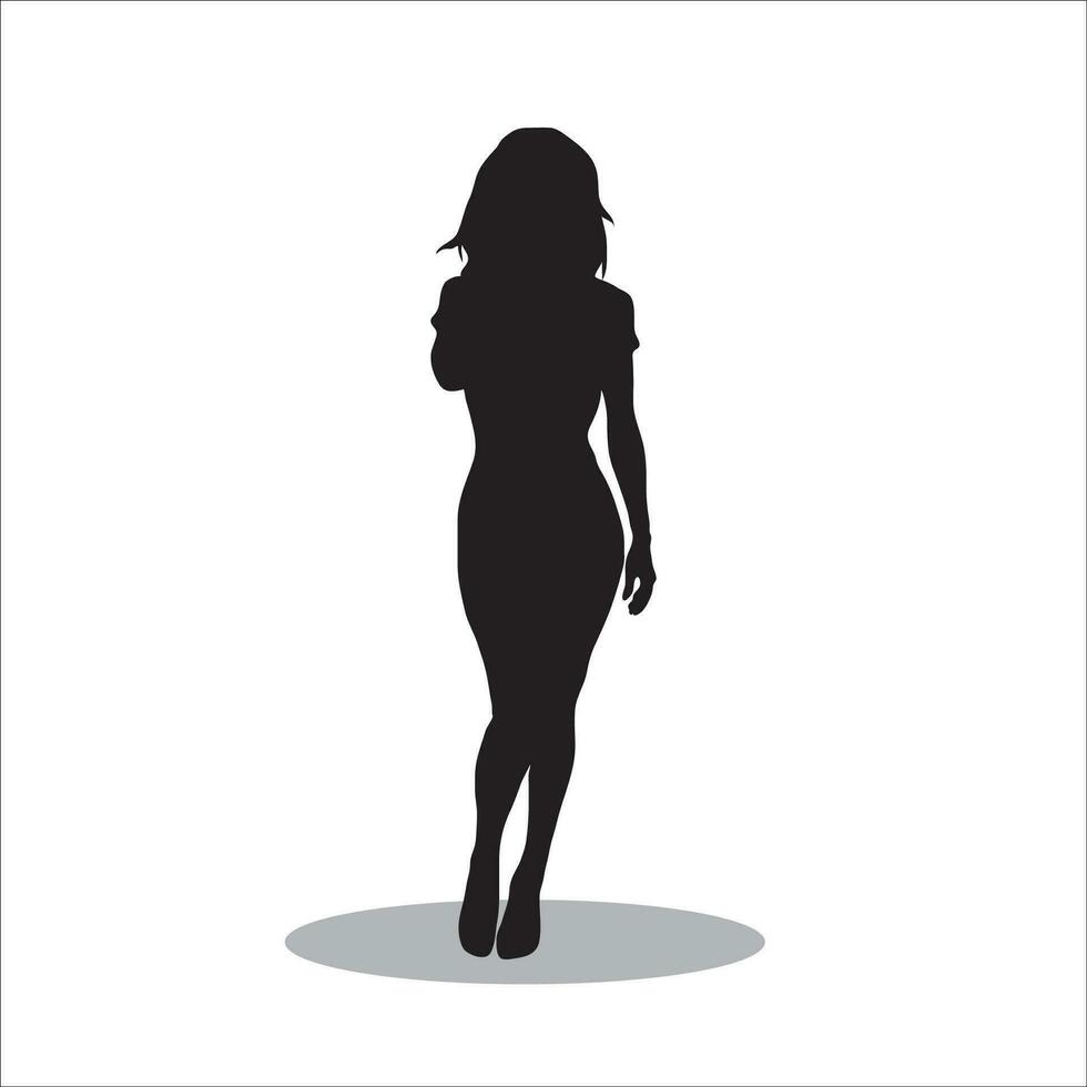 femmes silhouette vecteur