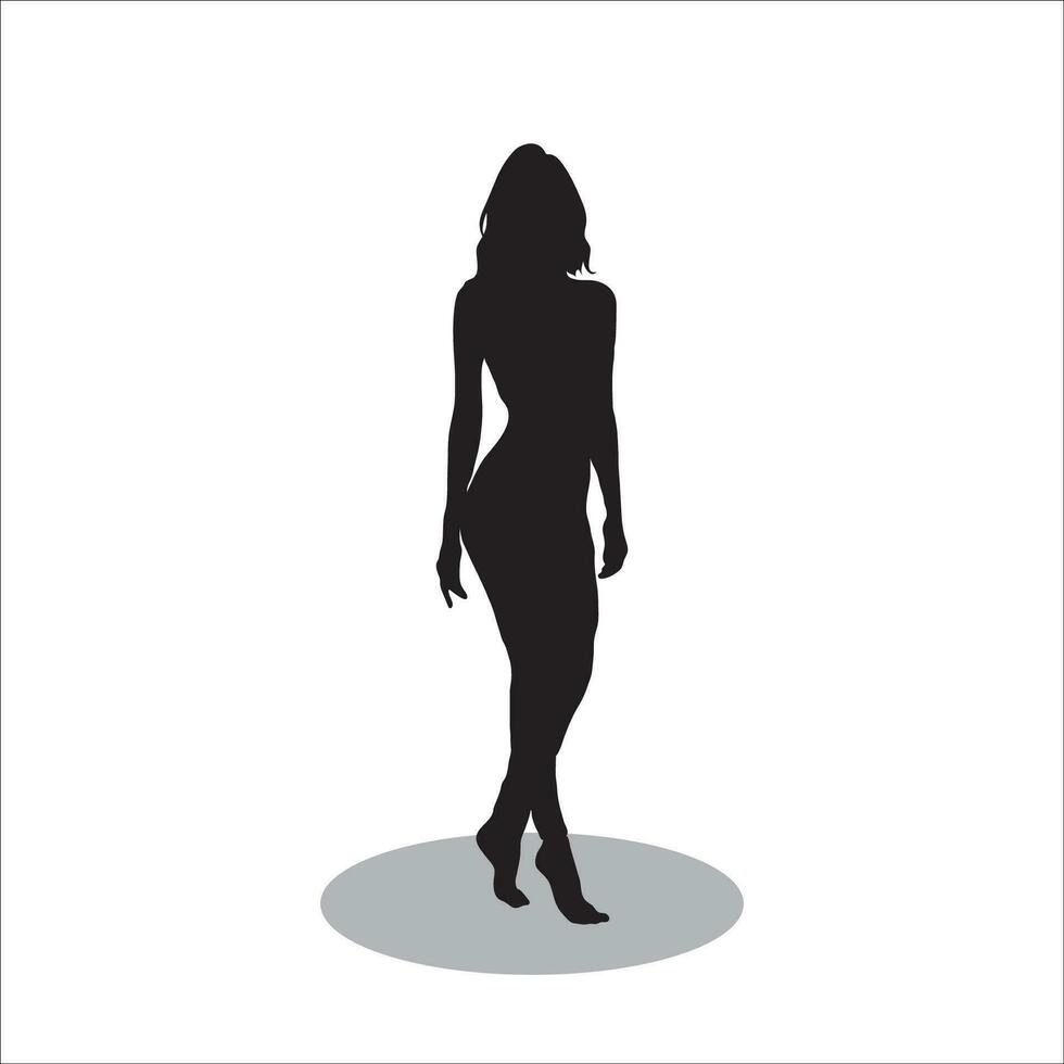 femmes silhouette vecteur