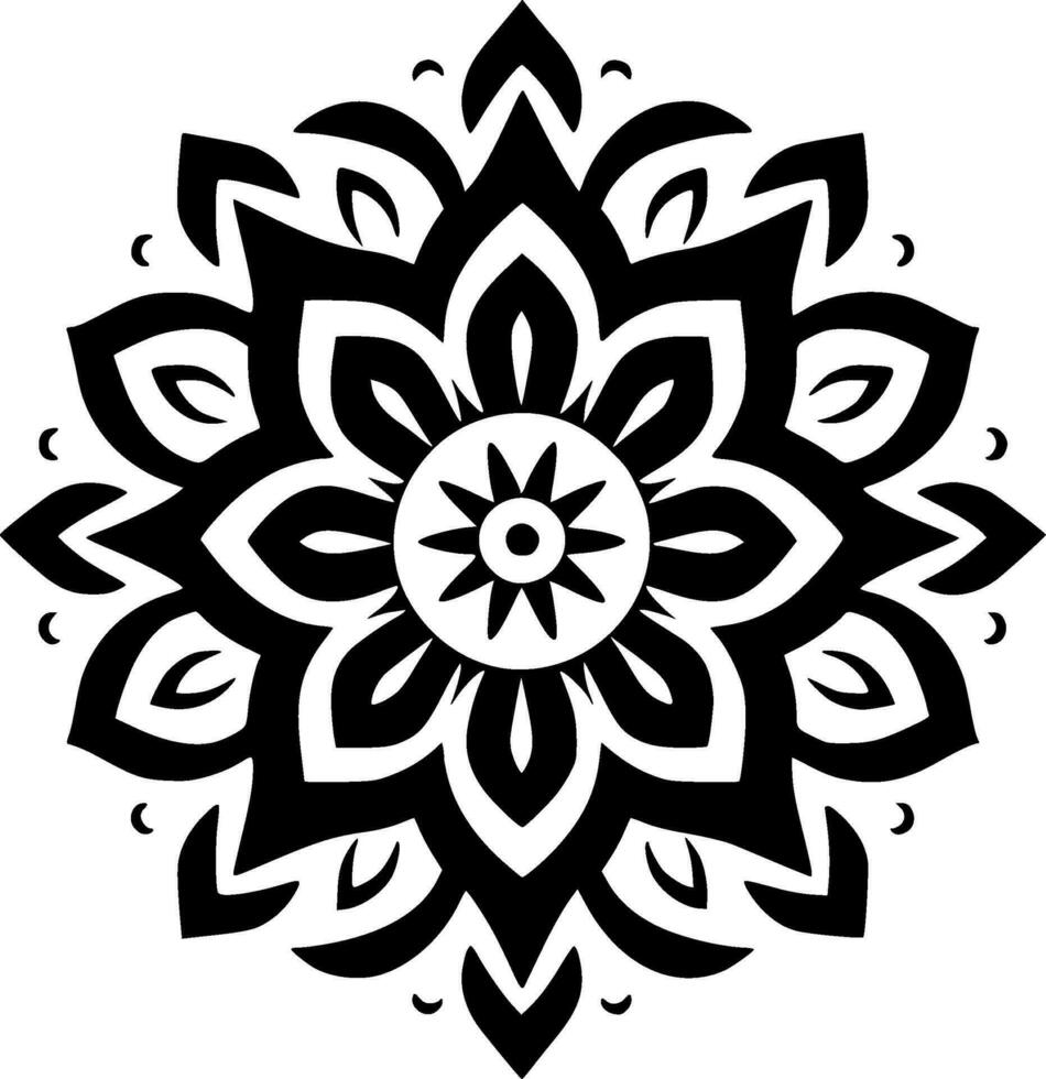 mandala - minimaliste et plat logo - vecteur illustration