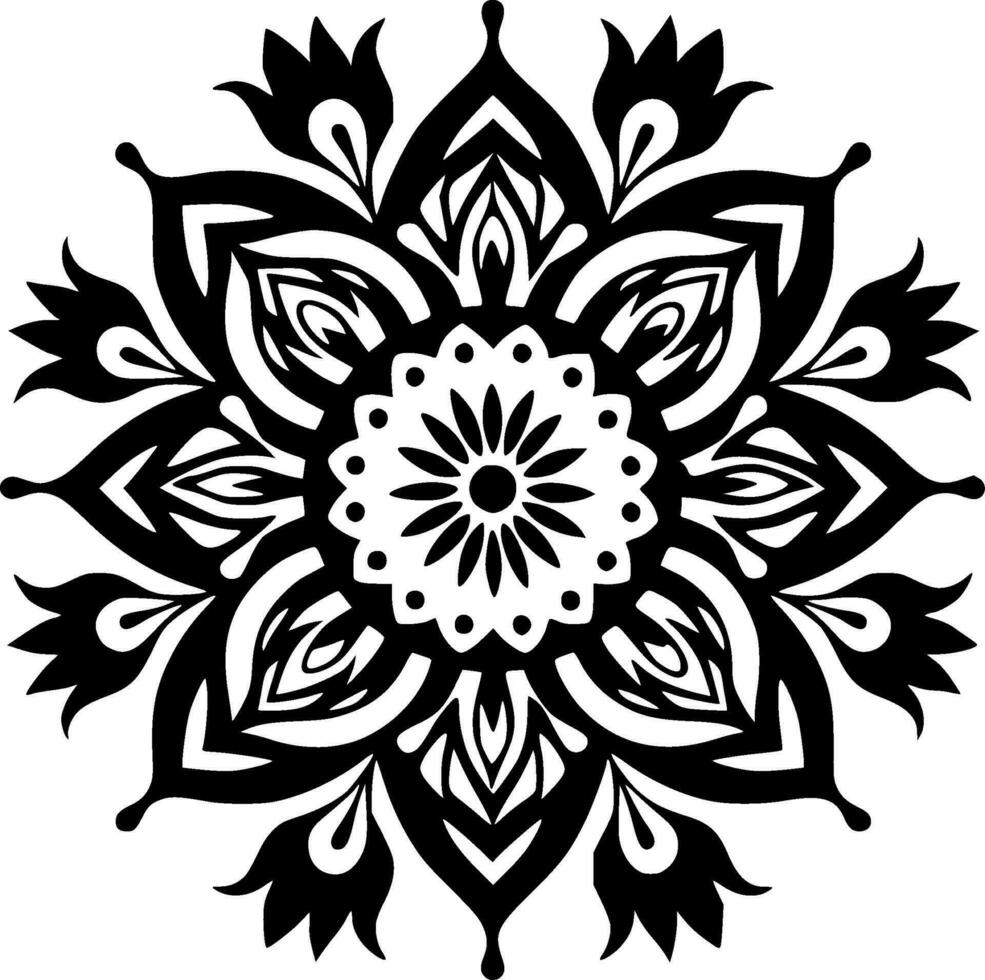 mandala, minimaliste et Facile silhouette - vecteur illustration