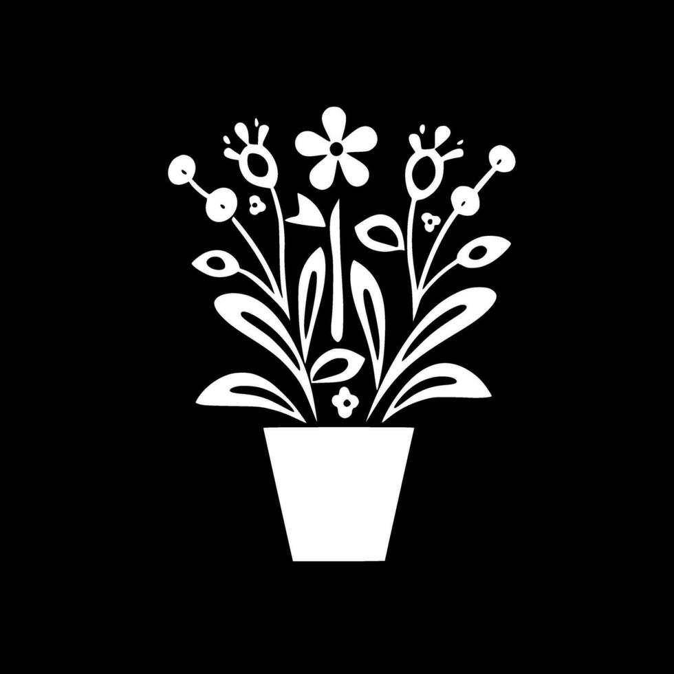 fleurs, noir et blanc vecteur illustration