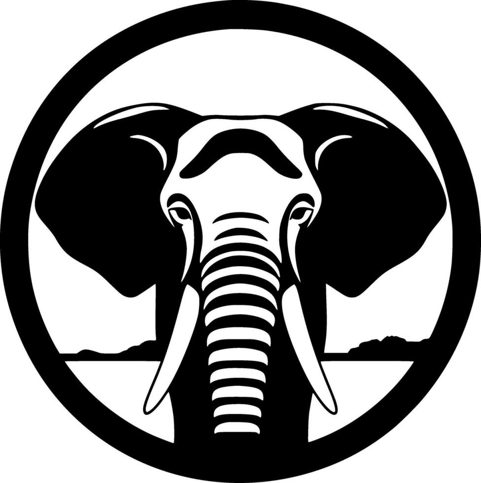 l'éléphant - minimaliste et plat logo - vecteur illustration