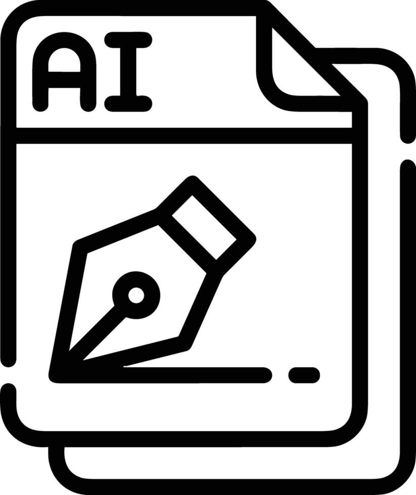 artificiel intelligence icône symbole vecteur image. illustration de le cerveau robot apprentissage Humain intelligent algorithme conception image.