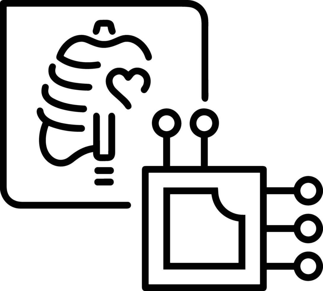 artificiel intelligence icône symbole vecteur image. illustration de le cerveau robot apprentissage Humain intelligent algorithme conception image.