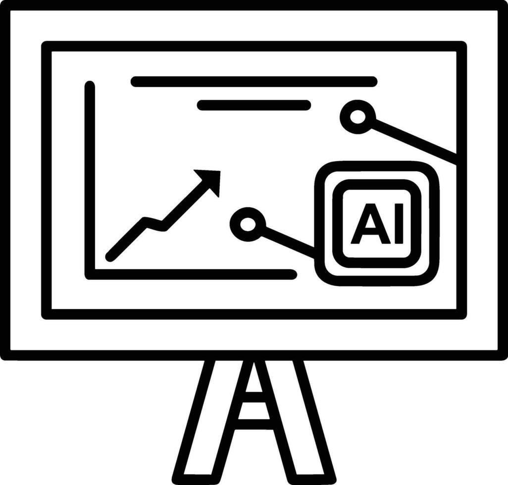 artificiel intelligence icône symbole vecteur image. illustration de le cerveau robot apprentissage Humain intelligent algorithme conception image.