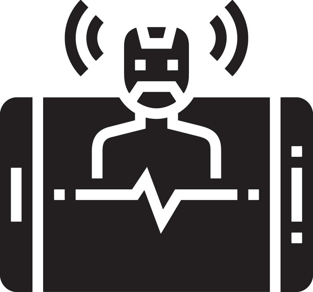 artificiel intelligence icône symbole vecteur image. illustration de le cerveau robot apprentissage Humain intelligent algorithme conception image.