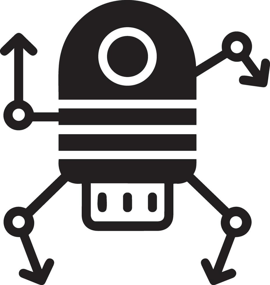 artificiel intelligence icône symbole vecteur image. illustration de le cerveau robot apprentissage Humain intelligent algorithme conception image.