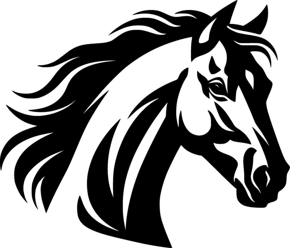 cheval - minimaliste et plat logo - vecteur illustration