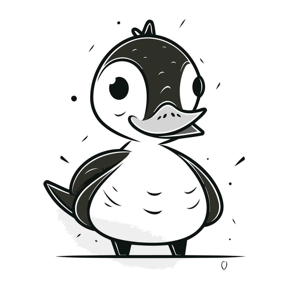 canard dessin animé icône. vecteur illustration de une mignonne dessin animé canard.