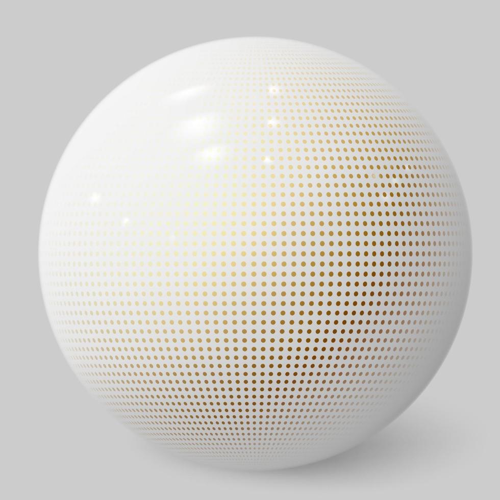 sphère 3d réaliste. bulle blanche. boule texturée. vecteur