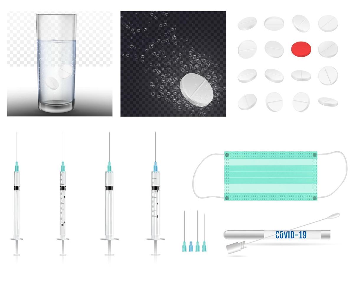 test médical et protection contre le coronavirus covid-19. vecteur