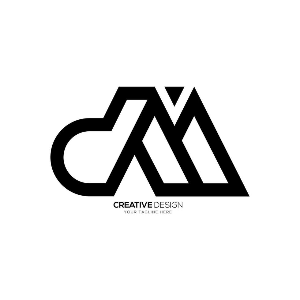 lettre dm Créatif minuscule moderne monogramme logo idée concept vecteur