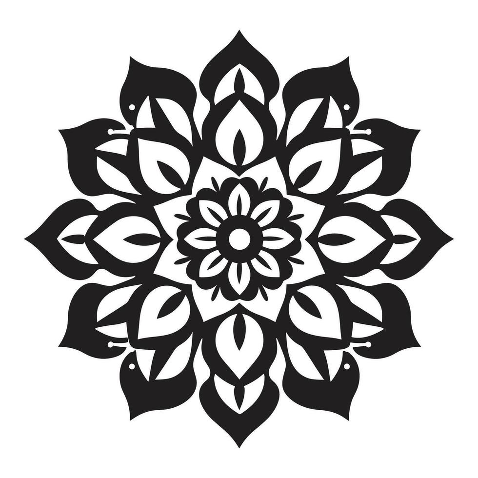 gratuit floral mandala art vecteur icône isolé sur une blanc arrière-plan, boho mandala, arabe mandala, mandala silhouette