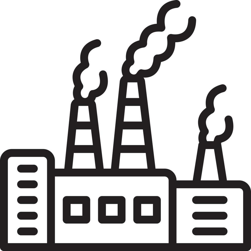 icône de ligne pour le polluant vecteur