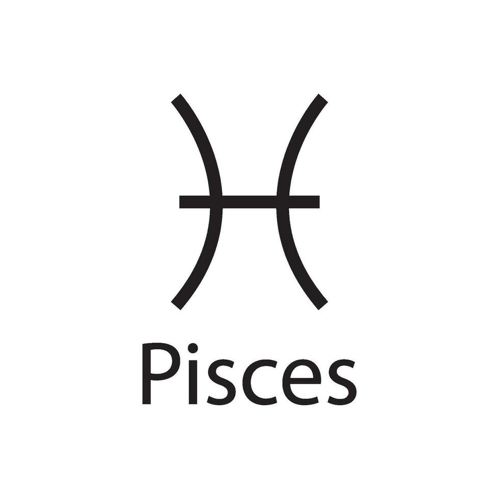 Poissons zodiaque symbole icône vecteur