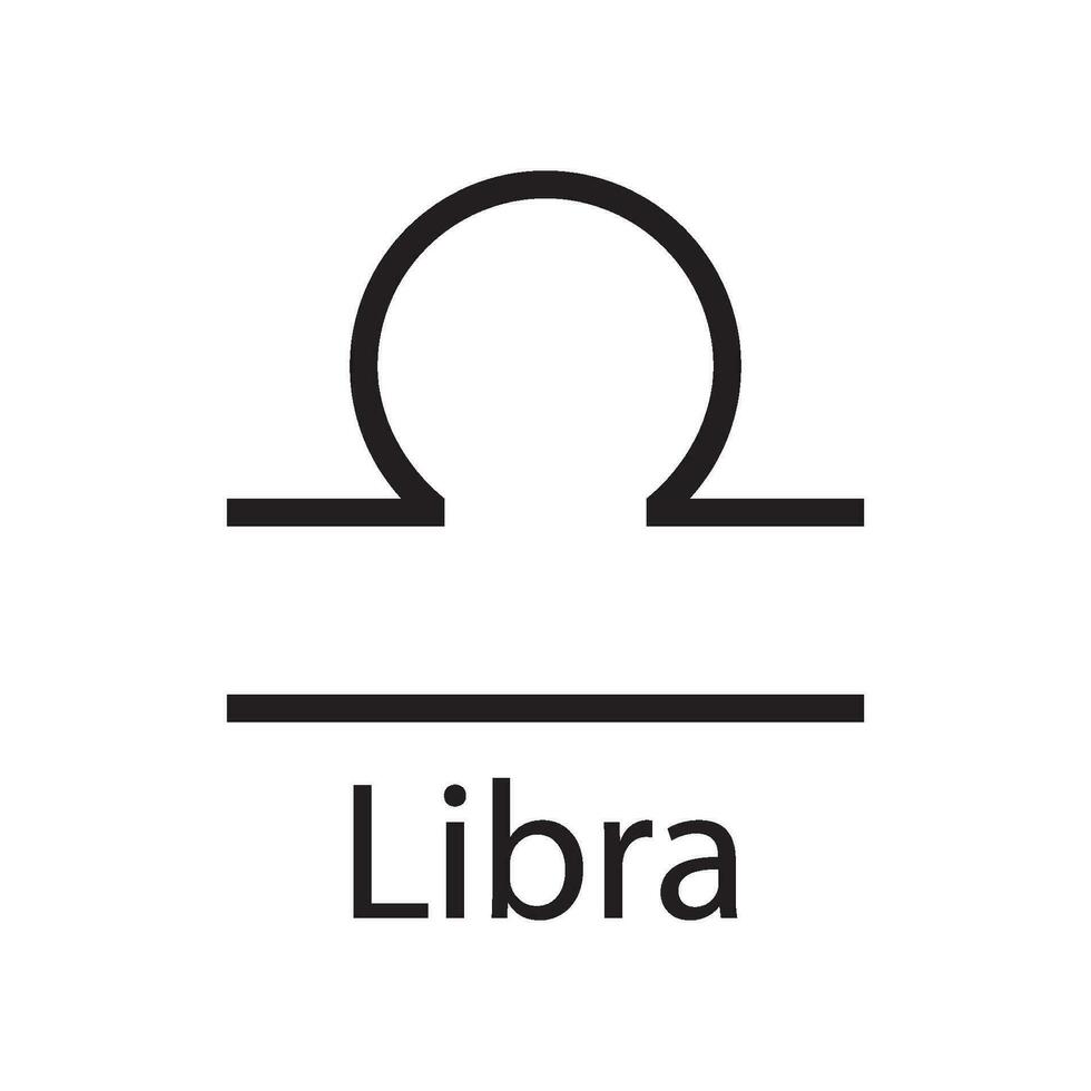 Balance zodiaque symbole icône vecteur