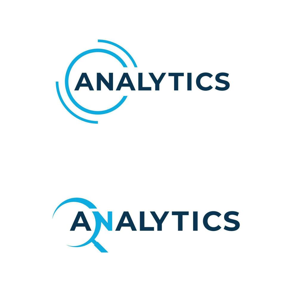 analytique logo conception typographie concept vecteur