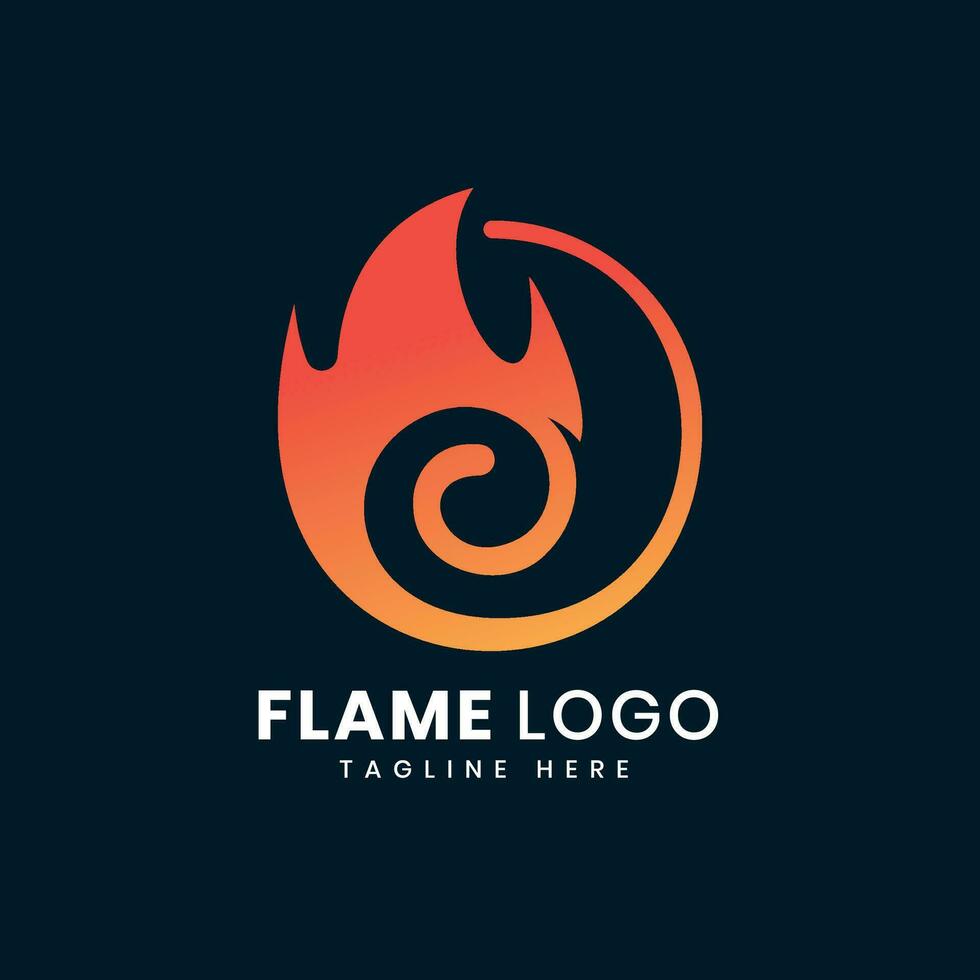 flamme ou Feu moderne coloré logo conception concept vecteur